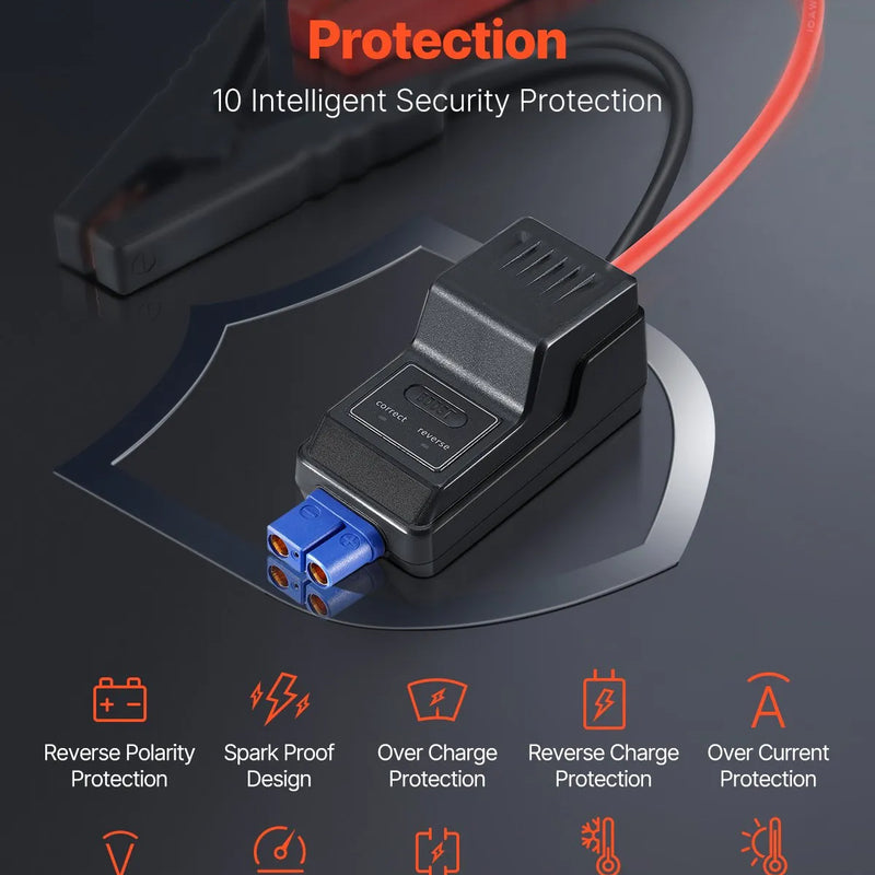 VEVOR automašīnas palaišanas ierīce ar gaisa kompresoru, 3000 A starta strāva, 59,2 Wh litija akumulators, LCD displejs, LED apgaismojums un palaišanas kabeļi, pārnēsājams starteris līdz 10 L benzīna un 8 L dīzeļdzinējiem