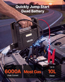 VEVOR auto starteris 12 V, 6000 A, līdz 10 l dīzeļdzinējiem