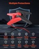 VEVOR auto iedarbināšanas starteris 1000 A, 12 V portatīvs litija akumulatora pastiprinātājs ar starta kabeļiem un 3 režīmu LED lukturīti, piemērots benzīna dzinējiem līdz 5 l un dīzeļdzinējiem līdz 3 l