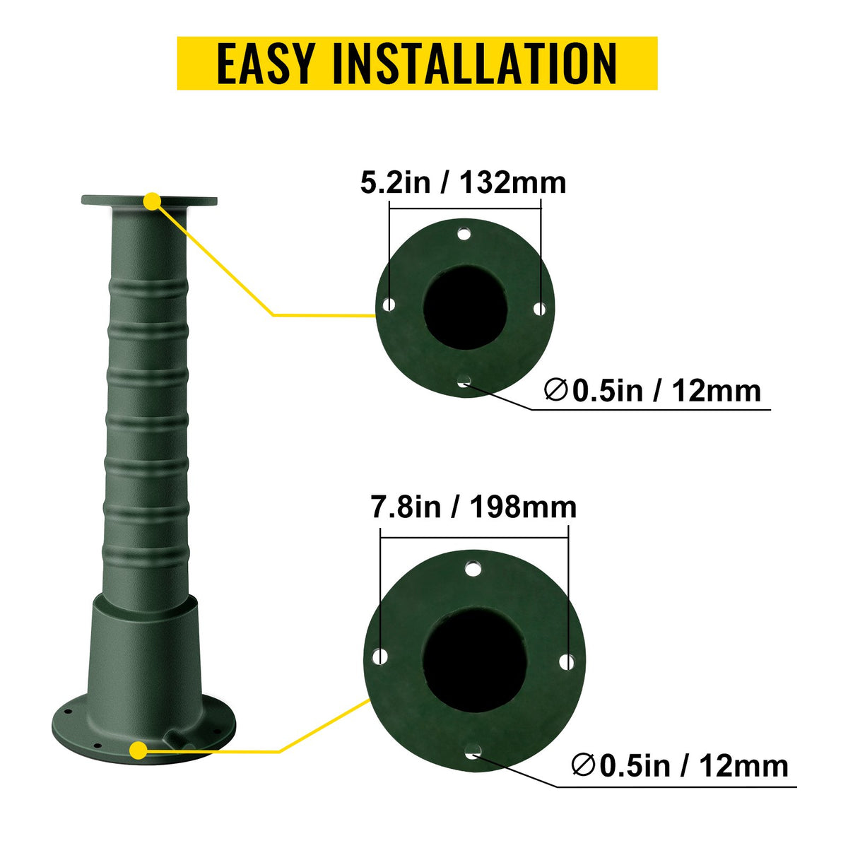 VEVOR Antique Cast Iron Hand Water Pump Stand with Pre-Drilled 13 mm Mounting Holes for Easy Installation, Classic Hand Pump, Suitable for Home, Yard, Pond and Garden