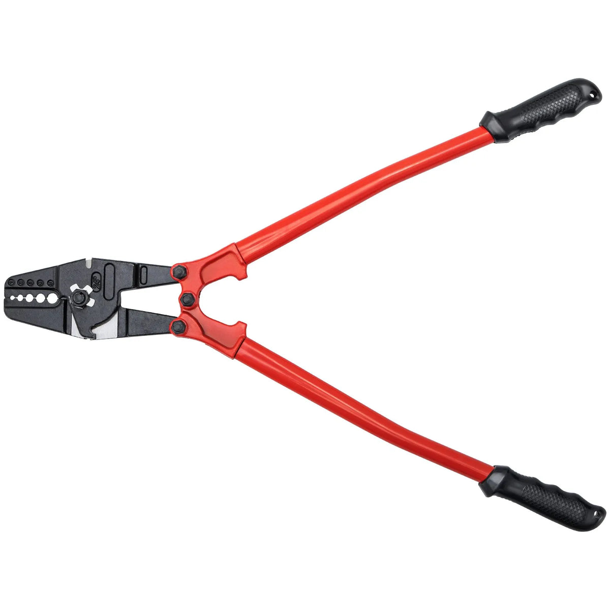 VEVOR 610 mm Hand Press Crimper with 5 Dies, Suitable for 1.5–4.8 mm Copper and Aluminium Oval and Terminal Lugs, Wire Crimping Tool with Long Handle and Labour-Saving Mechanism