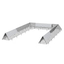 VEVOR vistas tuneļi, 600 × 400 × 61 cm (G × P × A) pārnēsājami āra tuneļi ar stūra rāmjiem, 2 gab., piemēroti vistām, pīlēm un trušiem