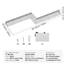 VEVOR vistas tuneļi, 729 × 200 × 61 cm (G × P × A) pārnēsājami āra tuneļi ar stūra rāmjiem, 2 gab., piemēroti vistām, pīlēm un trušiem