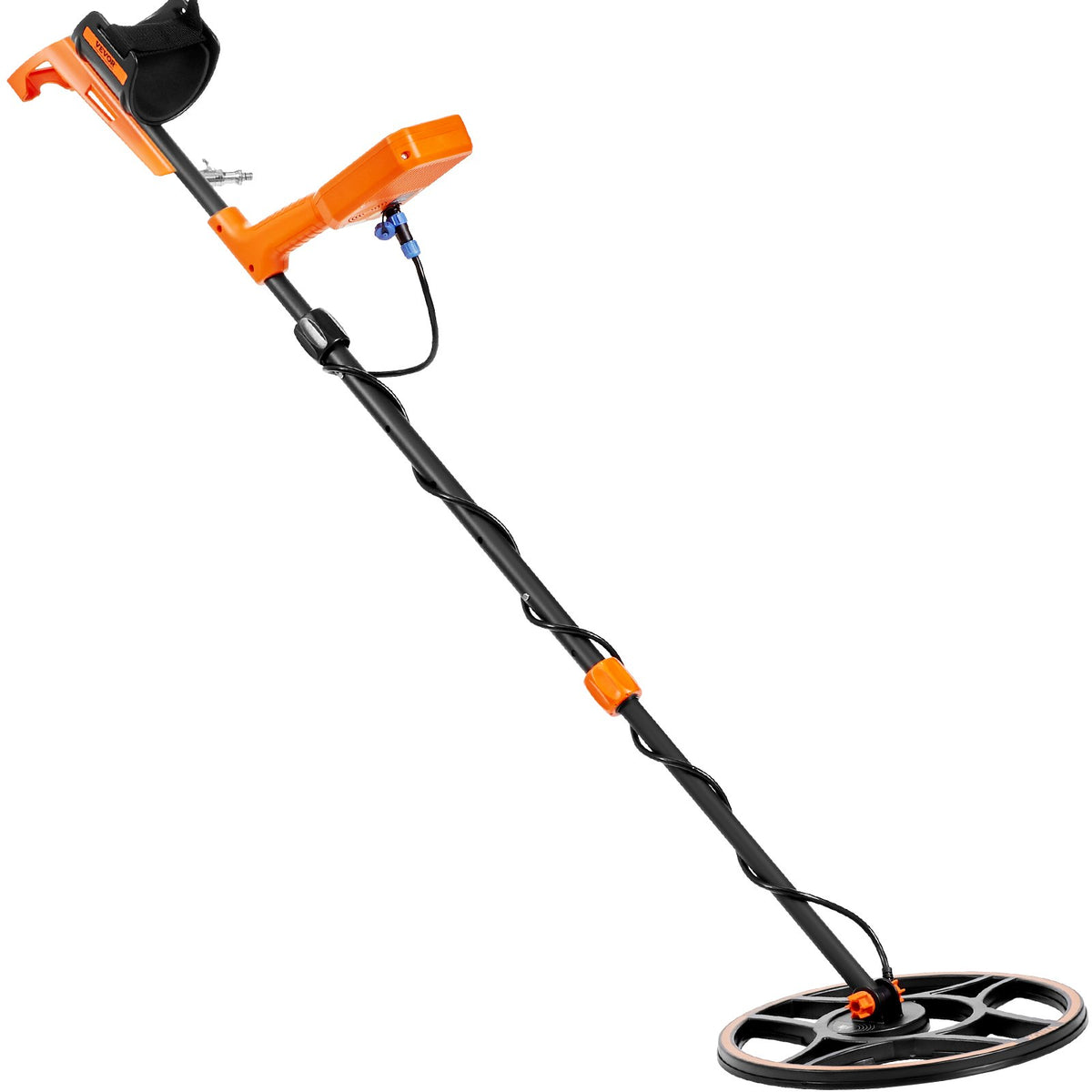 VEVOR ūdensizturīgs metāla detektors, 30,5 cm spole, profesionāls uzlādējams zelta detektors, regulējams 99-127 cm, LCD ekrāns, 7 režīmi, uzlabots DSP čips, Bluetooth austiņas, IP68 aizsardzība zelta un dārgumu meklēšanai