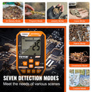 VEVOR ūdensizturīgs metāla detektors, 30,5 cm spole, profesionāls uzlādējams zelta detektors, regulējams 99-127 cm, LCD ekrāns, 7 režīmi, uzlabots DSP čips, Bluetooth austiņas, IP68 aizsardzība zelta un dārgumu meklēšanai