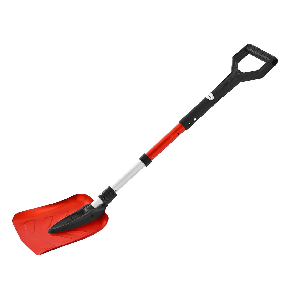 VEVOR salokāma sniega lāpsta celiņiem, 22 cm plata ar D veida rokturi, 91–102 cm regulējams garums, viegla alumīnija sniega tīrīšanas lāpsta muguras slodzes mazināšanai dārzā, automašīnai un kempingam
