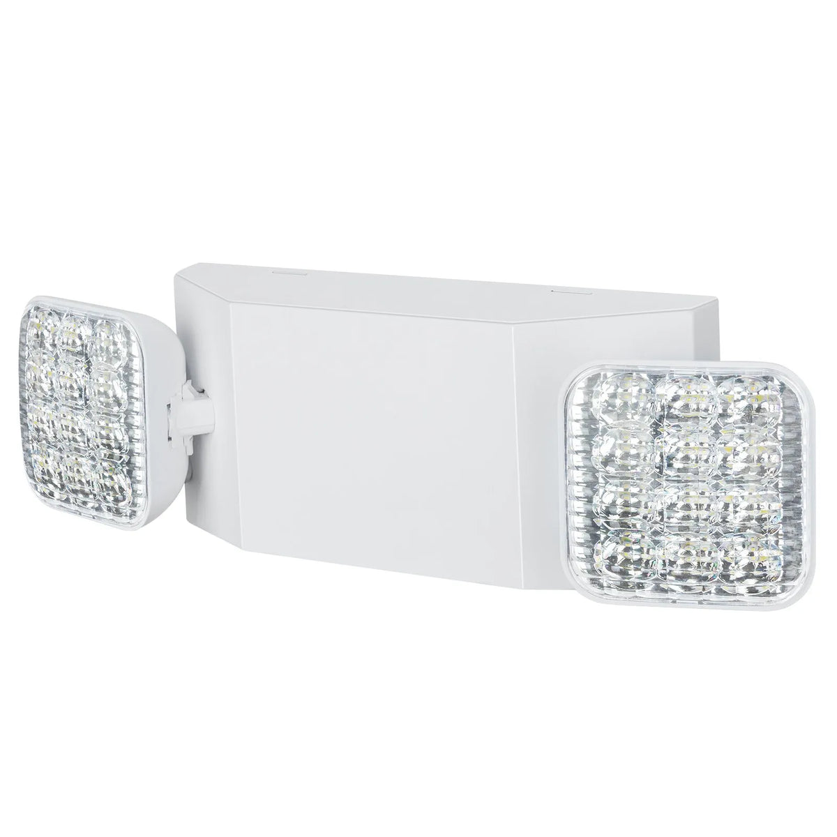 12 Pack Commercial Emergency Lights, 3 W White LED Output Lighting Fixtures with 180 min Backup Battery, Adjustable 2 Square LED Heads, Ceiling or Wall Mount, Suitable for Businesses During Power Outages