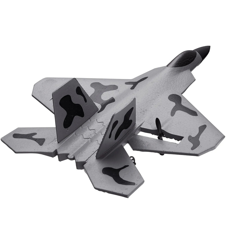 VEVOR RC lidmašīna, 2,4 GHz 2 kanālu tālvadības iznīcinātāja tipa lidaparāts ar 6 asu žiroskopu, gatava lidojumam, ar 2 akumulatoriem, viegli vadāms RC planieris iesācējiem, bērniem un pieaugušajiem