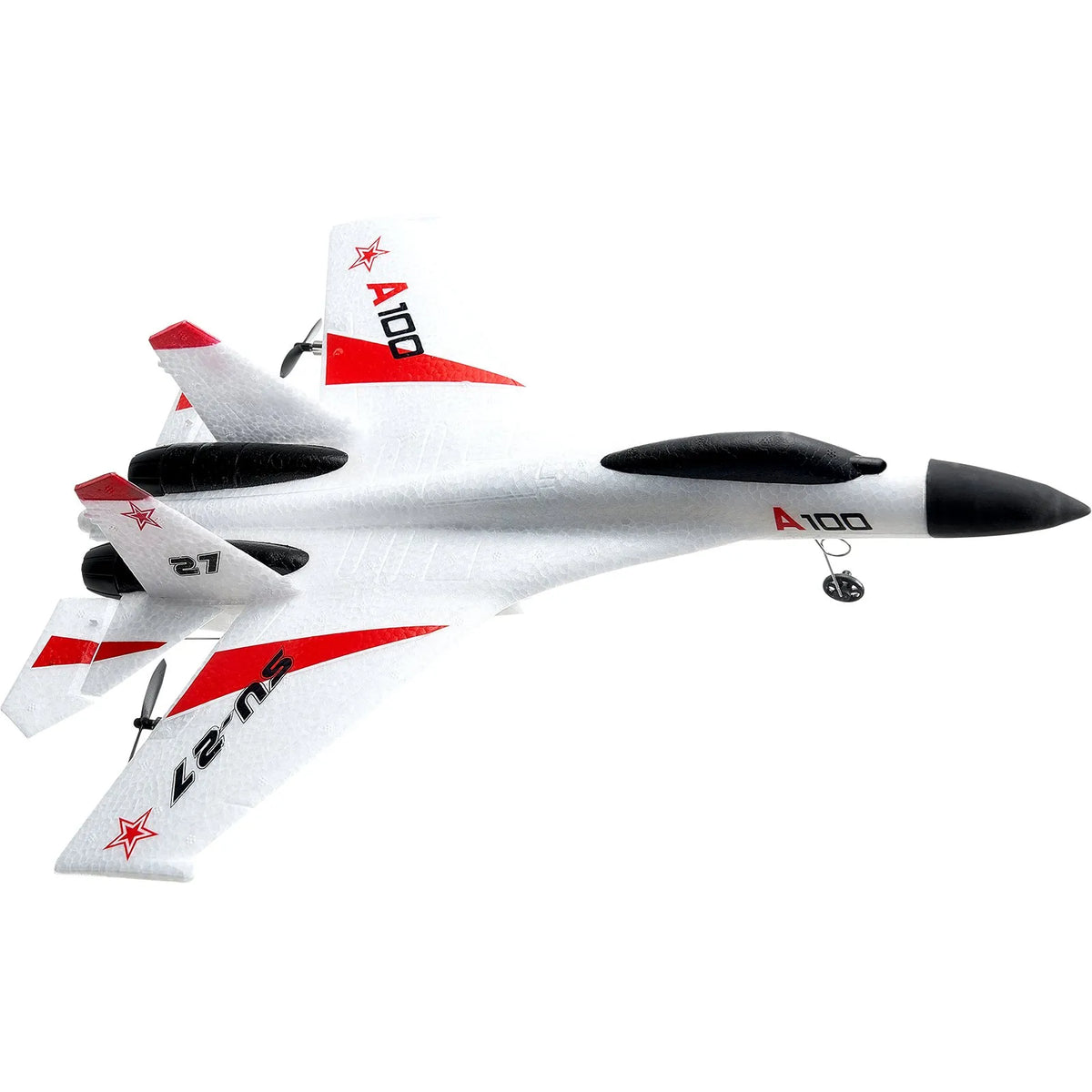 VEVOR RC Plane 2.4 GHz 4-Channel Fighter Aircraft with 6-Axis Gyroscope and 2 Batteries, 3D/6G