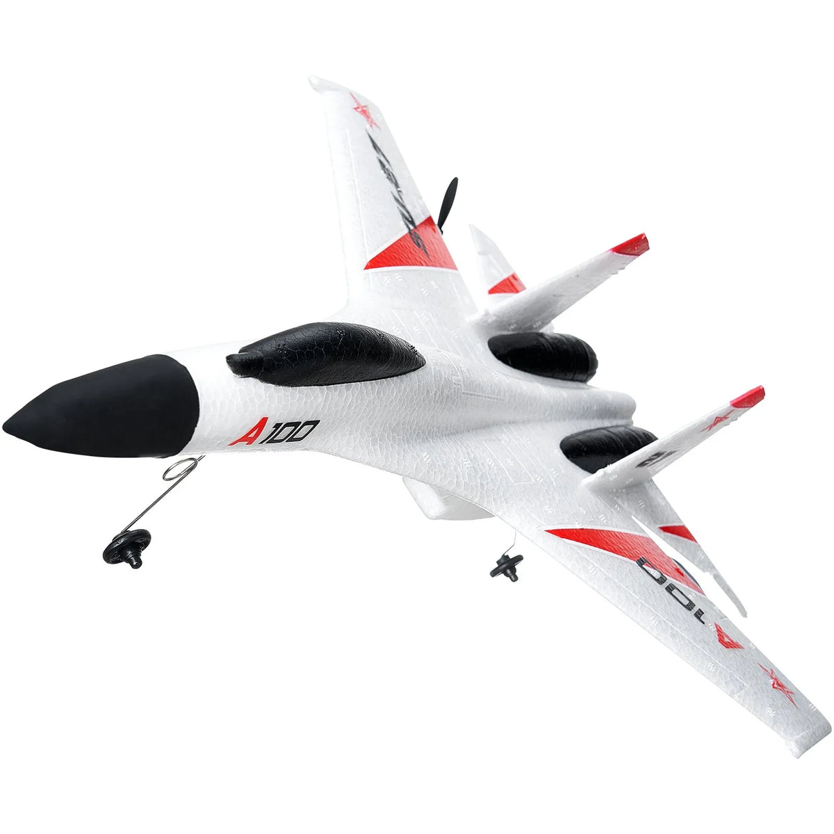 VEVOR RC Plane 2.4 GHz 4-Channel Fighter Aircraft with 6-Axis Gyroscope and 2 Batteries, 3D/6G