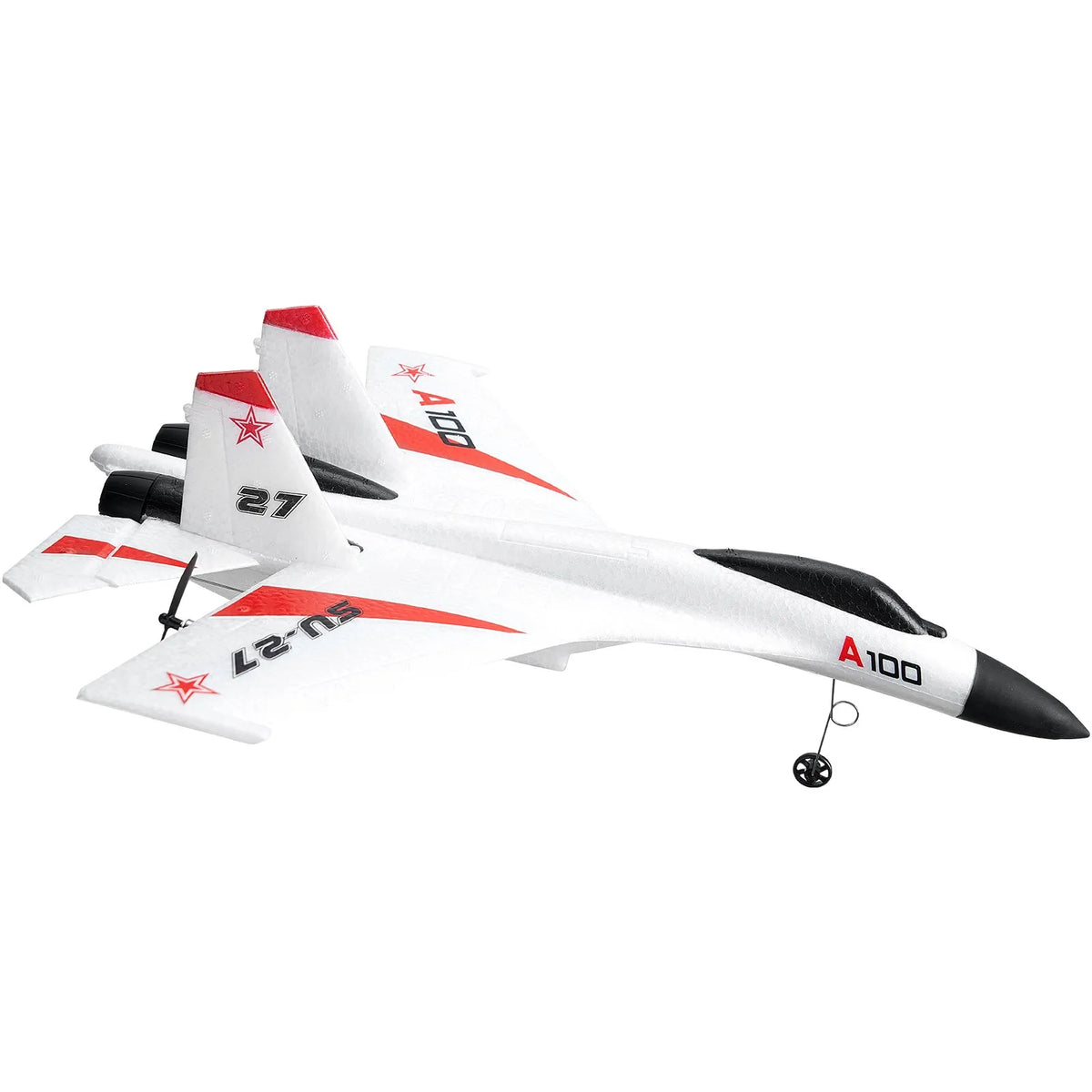 VEVOR RC Plane 2.4 GHz 4-Channel Fighter Aircraft with 6-Axis Gyroscope and 2 Batteries, 3D/6G