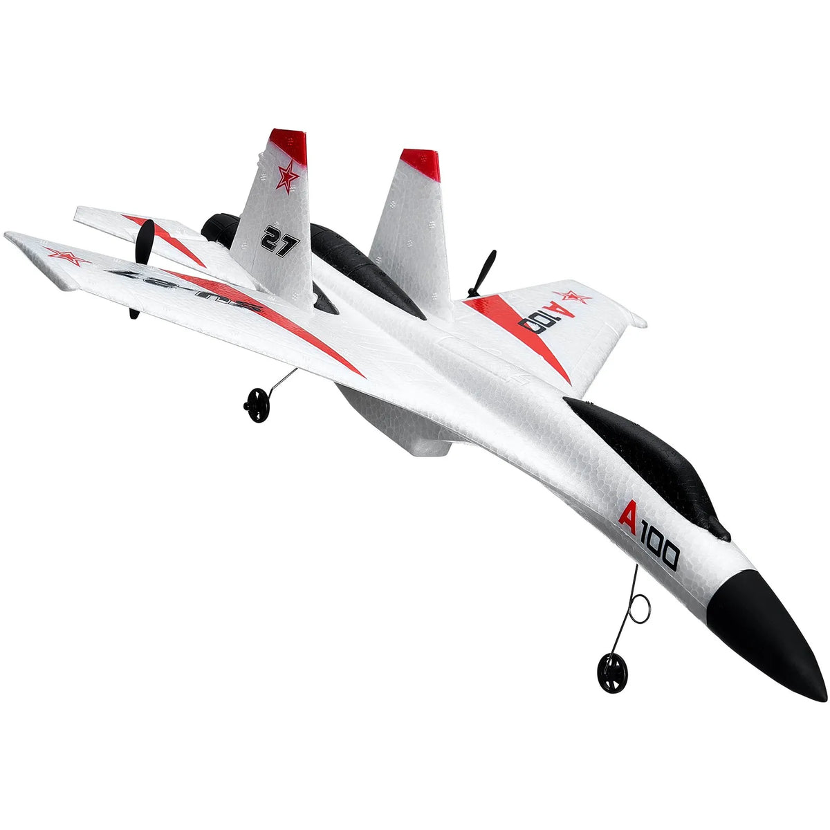 VEVOR RC Plane 2.4 GHz 4-Channel Fighter Aircraft with 6-Axis Gyroscope and 2 Batteries, 3D/6G