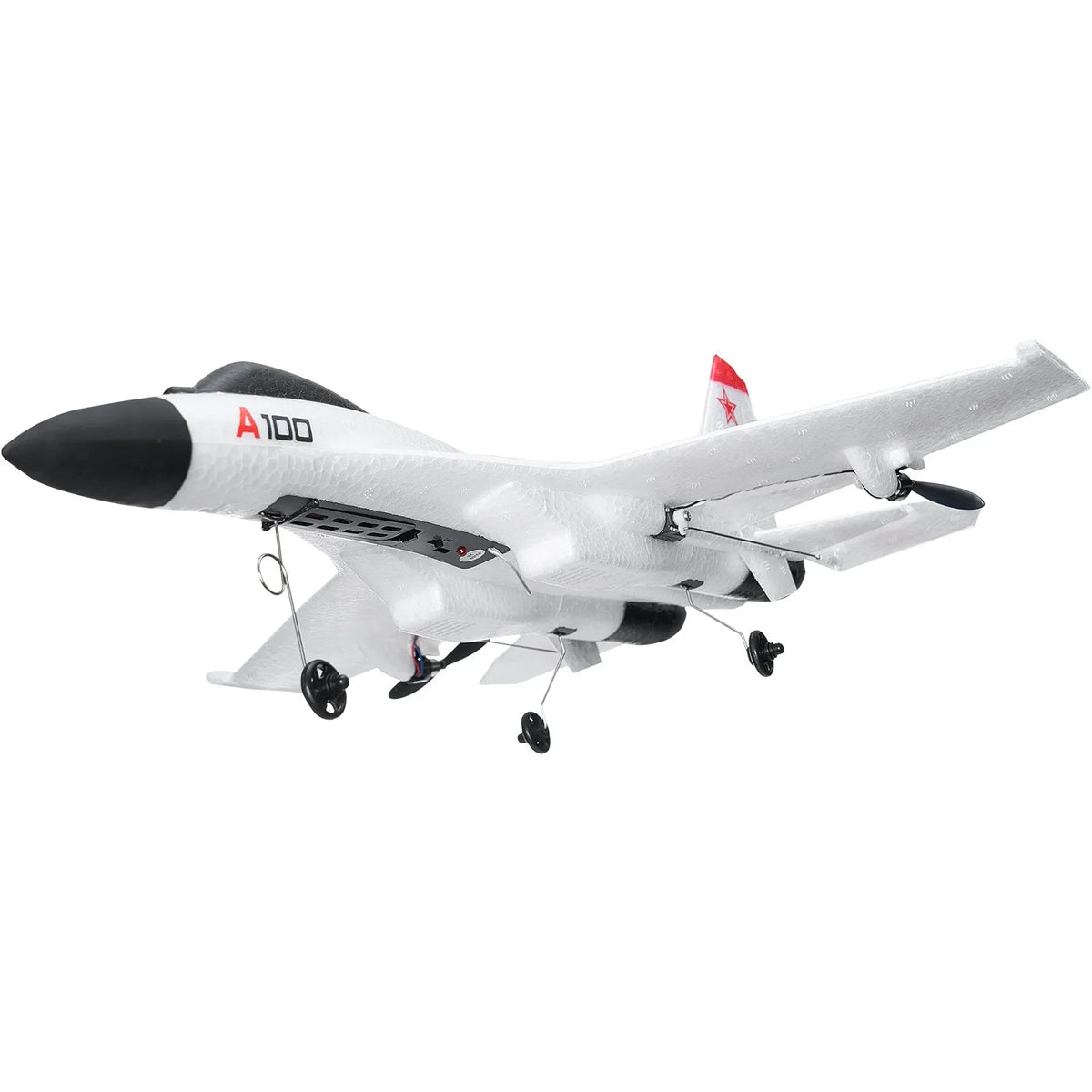 VEVOR RC Plane 2.4 GHz 4-Channel Fighter Aircraft with 6-Axis Gyroscope and 2 Batteries, 3D/6G