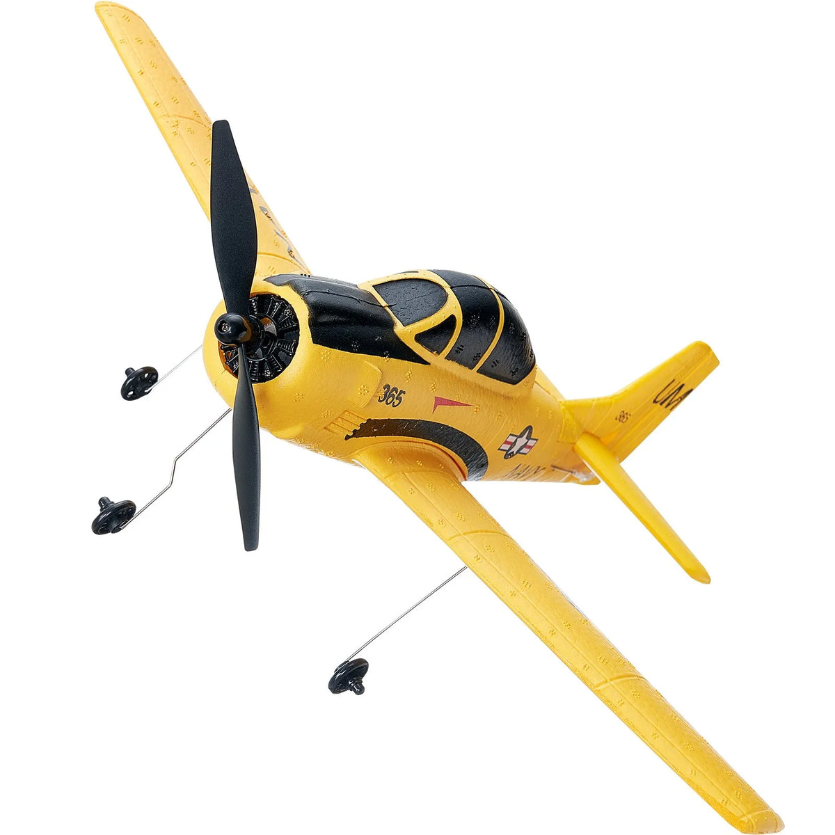VEVOR RC Aeroplane 2.4 GHz 4 Channel Training Aircraft with 6 Axis Gyroscope and 2 Batteries