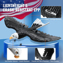 VEVOR RC lidmašīna, 2,4 GHz 2 kanālu tālvadības lidaparāts ar 6 asu žiroskopu, gatava lidojumam ērgļa tipa RC planieris ar 2 akumulatoriem iesācējiem un bērniem