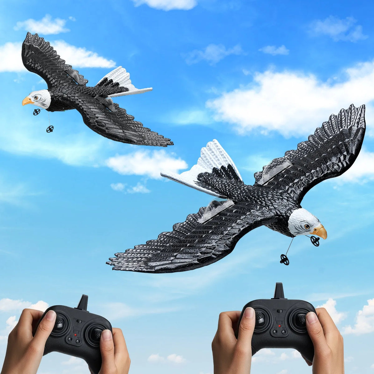 VEVOR RC Plane 2.4 GHz 2 Channel Eagle Glider with 6 Axis Gyroscope and 2 Batteries for Kids