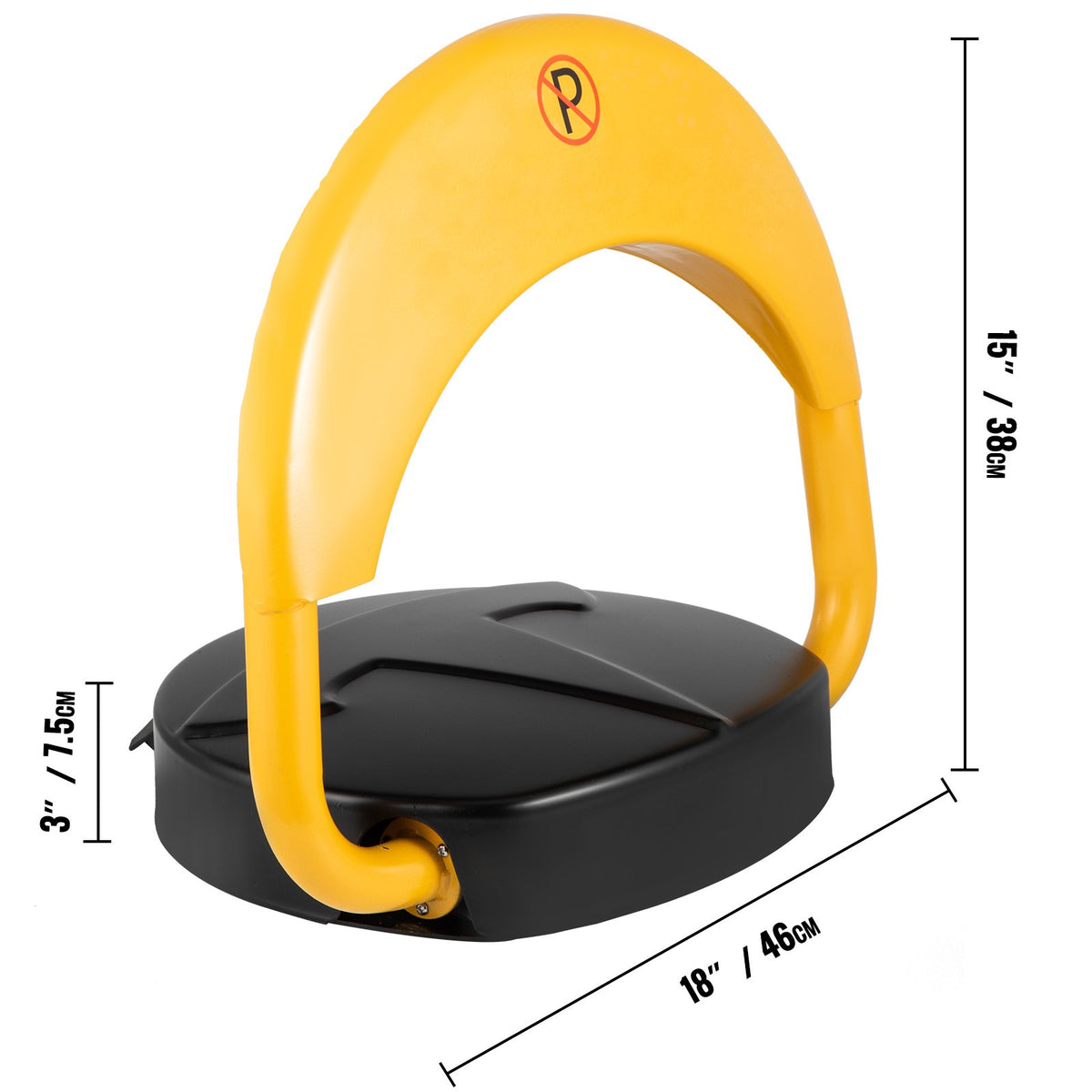 Private parking space blocker with remote control