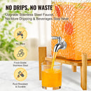 VEVOR dzērienu dozators, 9,46 L stikla sulas trauks ar statīvu, nerūsējošā tērauda krāns, piemērots tējai, limonādei, sulai un ūdenim restorāniem, viesnīcām un pasākumiem