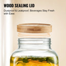 VEVOR dzērienu dozators, 3,8 L stikla dzērienu trauks ar statīvu un nerūsējošā tērauda krānu, piemērots tējai, limonādei, sulai un ūdenim — restorāniem, viesnīcām un pasākumiem