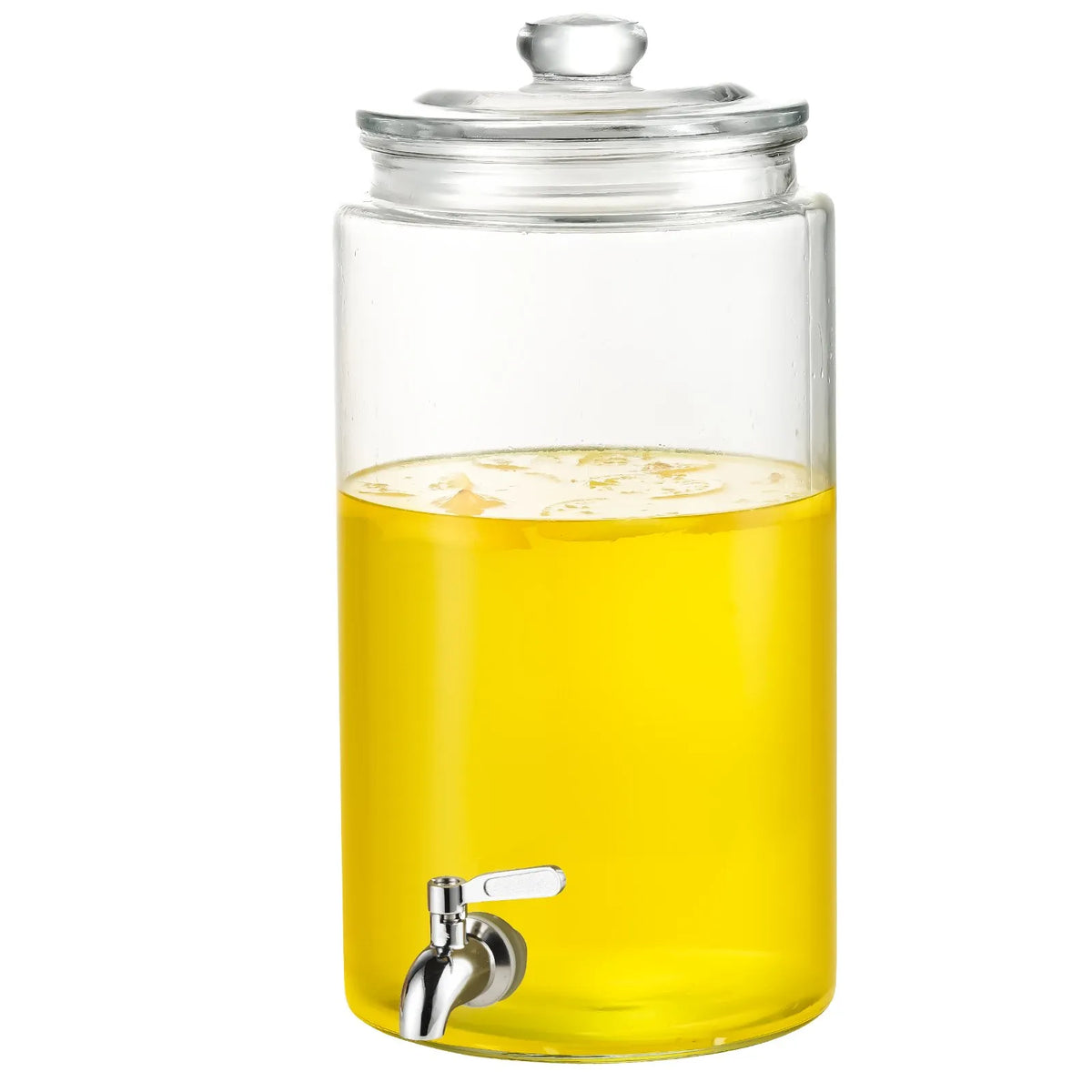VEVOR Glass Beverage Dispenser 7.57 l with Stainless Steel Tap, for Juice and Lemonade