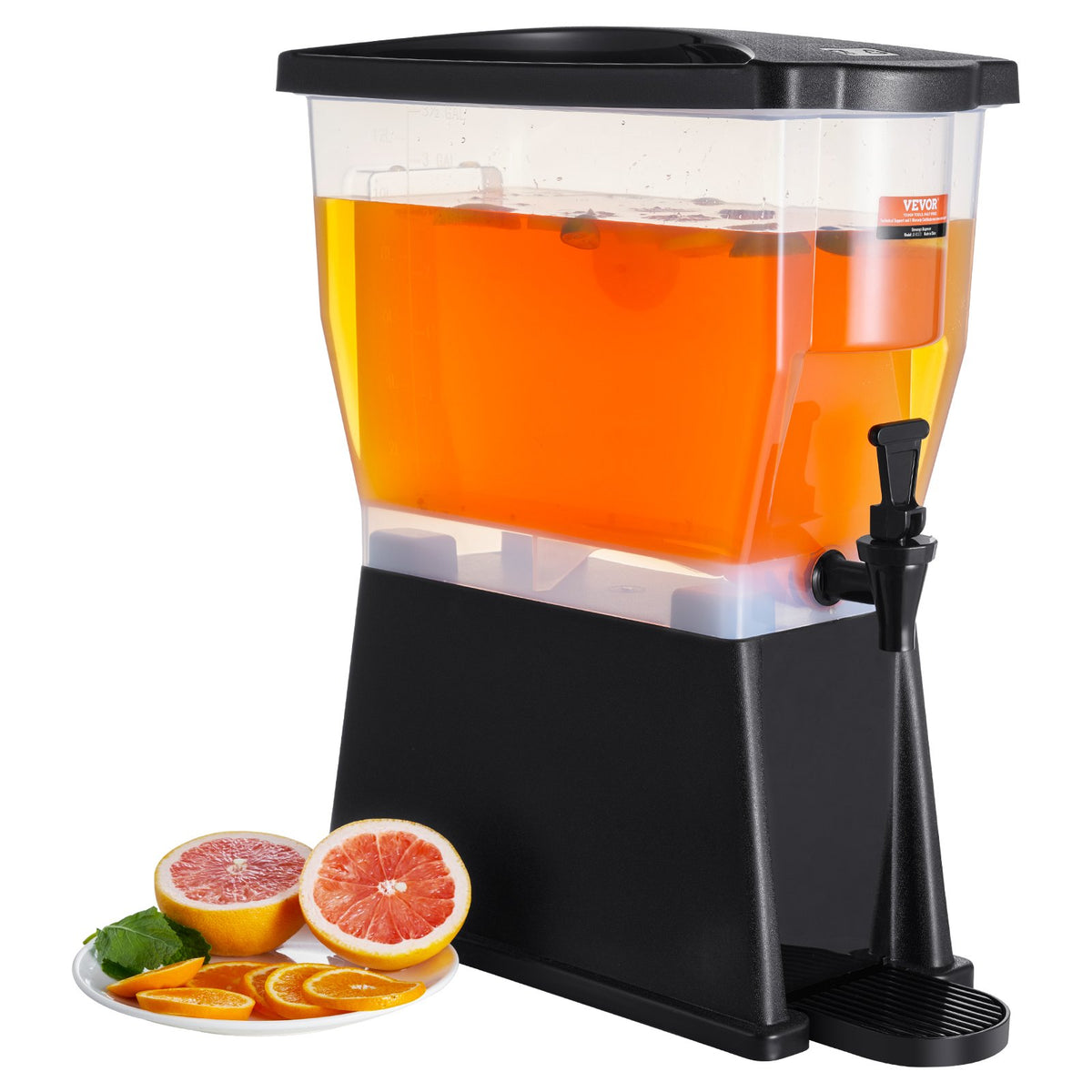 VEVOR plastic beverage dispenser 11.4 l with stand, tap and lid