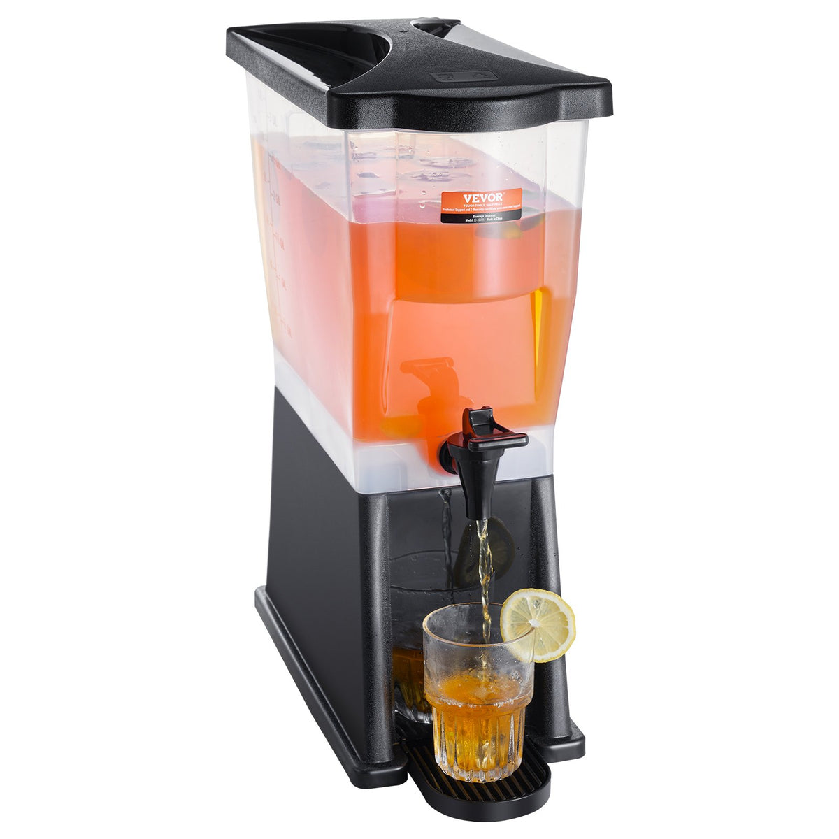 VEVOR plastic beverage dispenser 11.4 l with stand, tap and lid