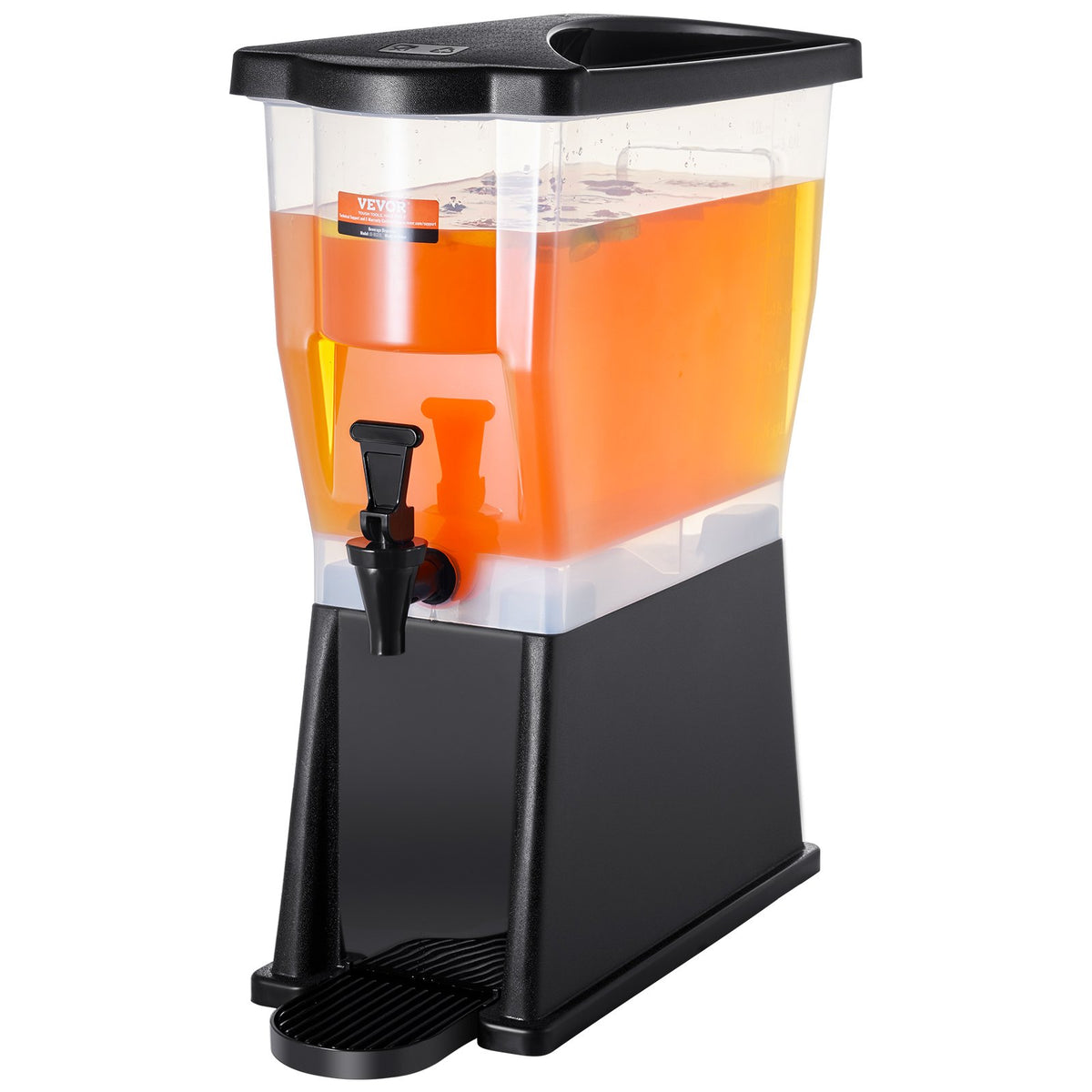 VEVOR plastic beverage dispenser 11.4 l with stand, tap and lid