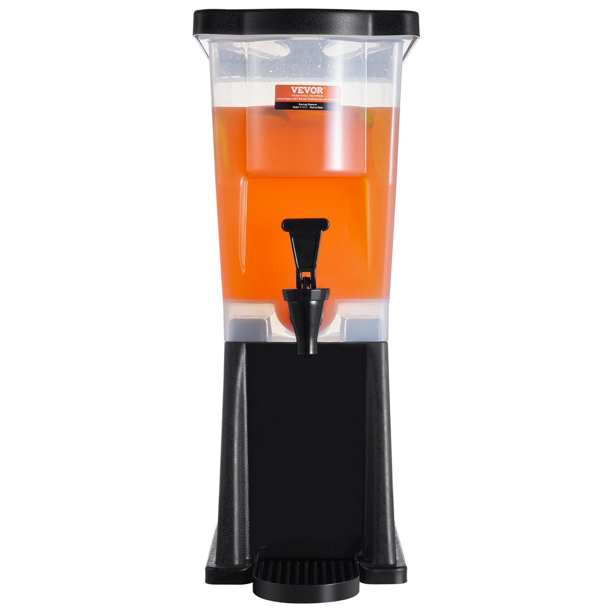 VEVOR plastic beverage dispenser 11.4 l with stand, tap and lid
