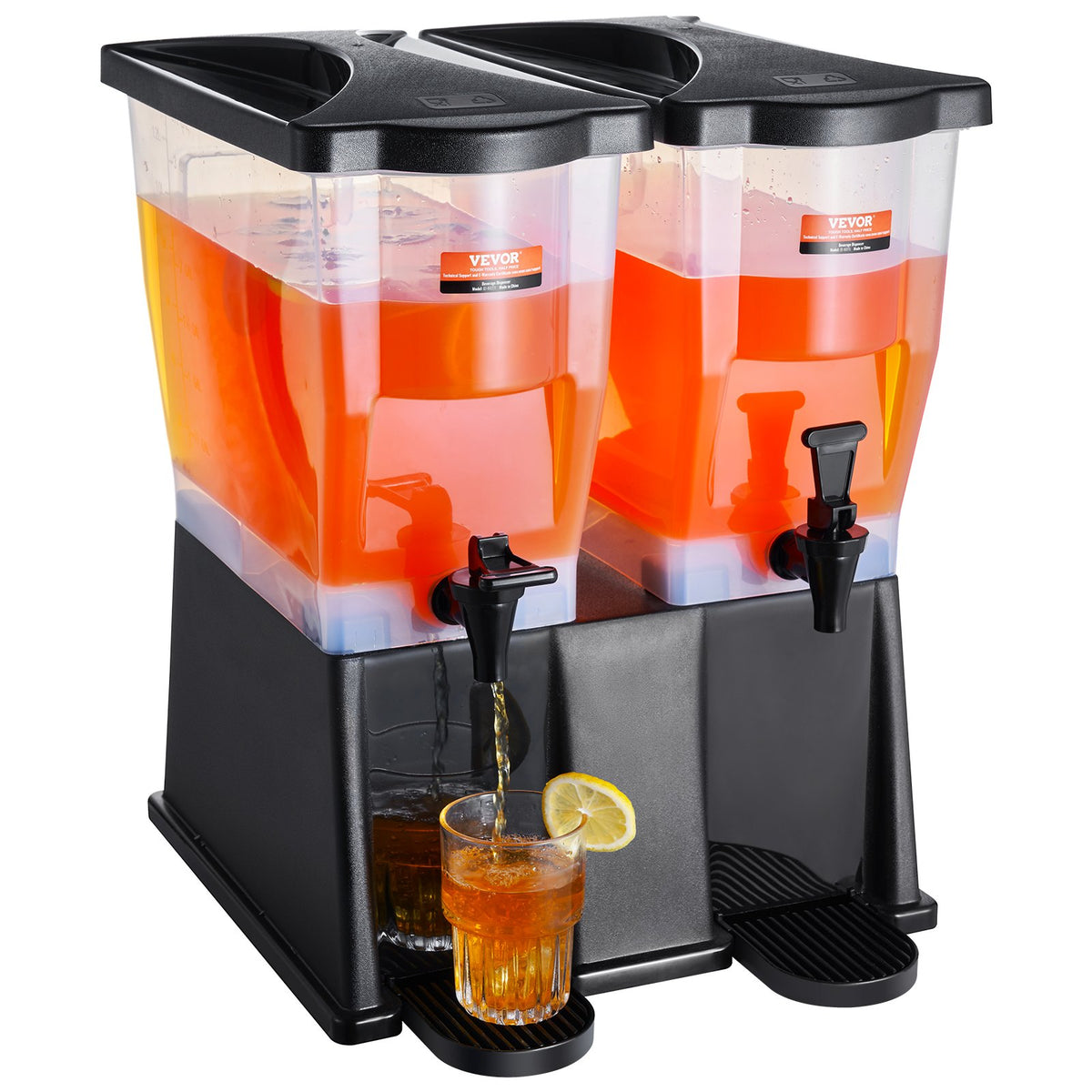 VEVOR plastist joogidosaator 2 × 11,4 l aluse ja kraanidega, mahlale, teele ja veele