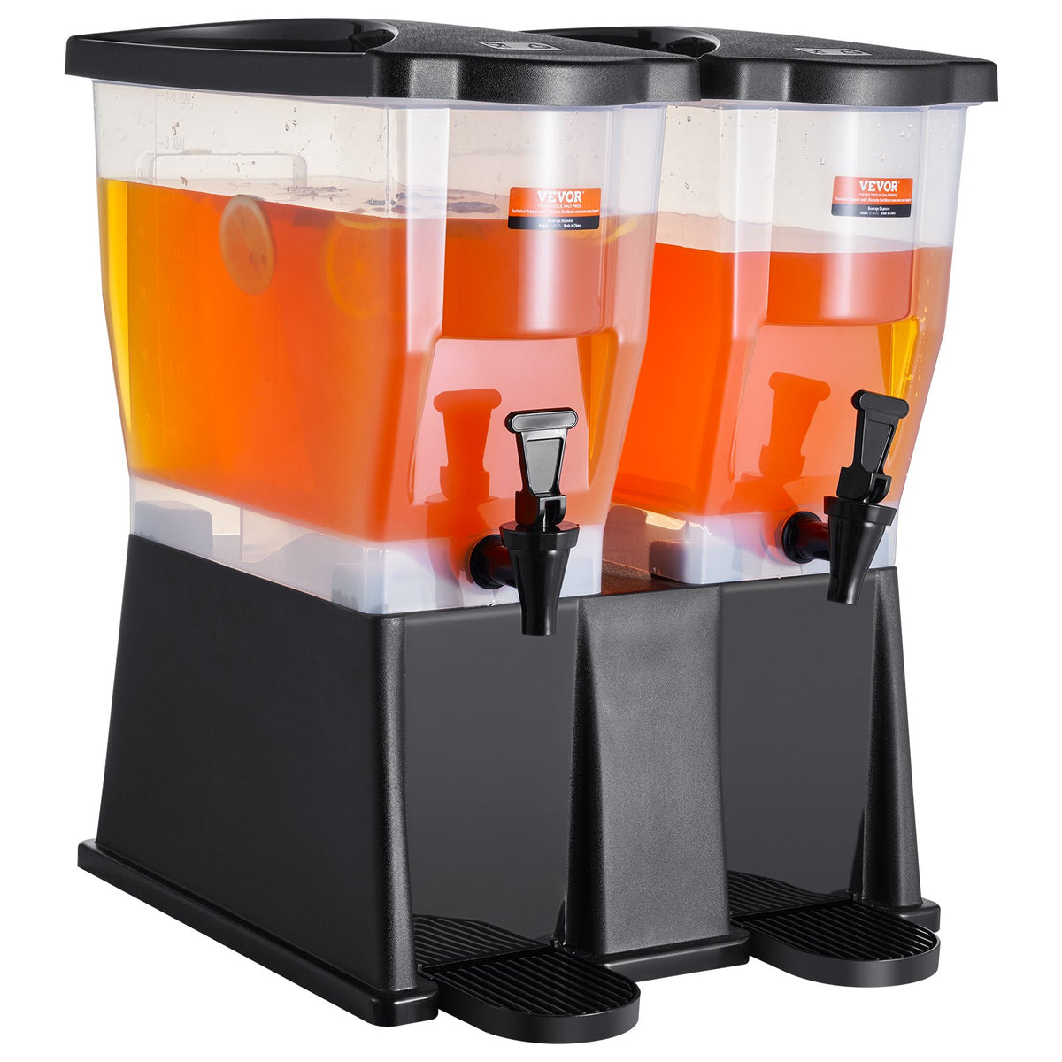 VEVOR plastist joogidosaator 2 × 11,4 l aluse ja kraanidega, mahlale, teele ja veele