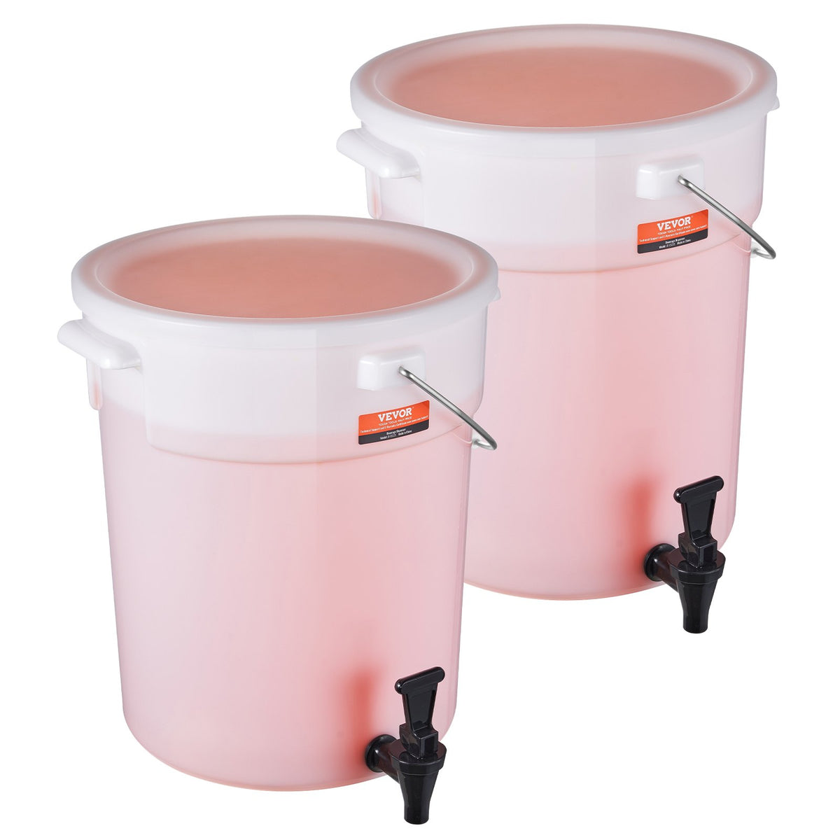 VEVOR plastist joogidosaatorid 18,9 l kraani ja kaanega, 2 tk