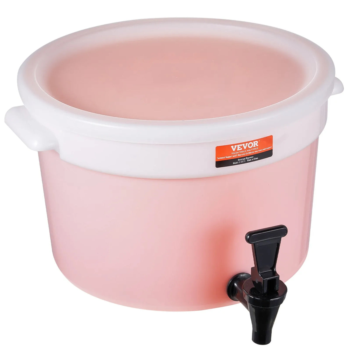VEVOR plastic beverage dispenser 11.4 l with tap and lid, for iced tea, lemonade and water