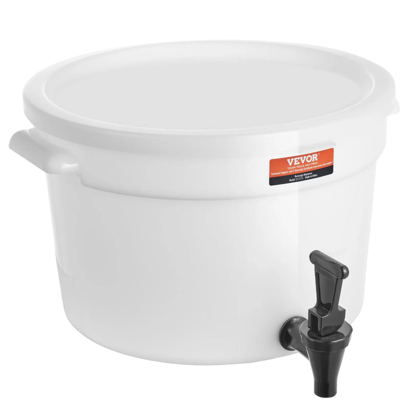VEVOR dzērienu dozators, 11,4 l plastmasas sulas dozators ar krāniņu un vāku, piemērots ledustējai, limonādei, sulai un ūdenim, restorāniem, viesnīcām un pasākumiem