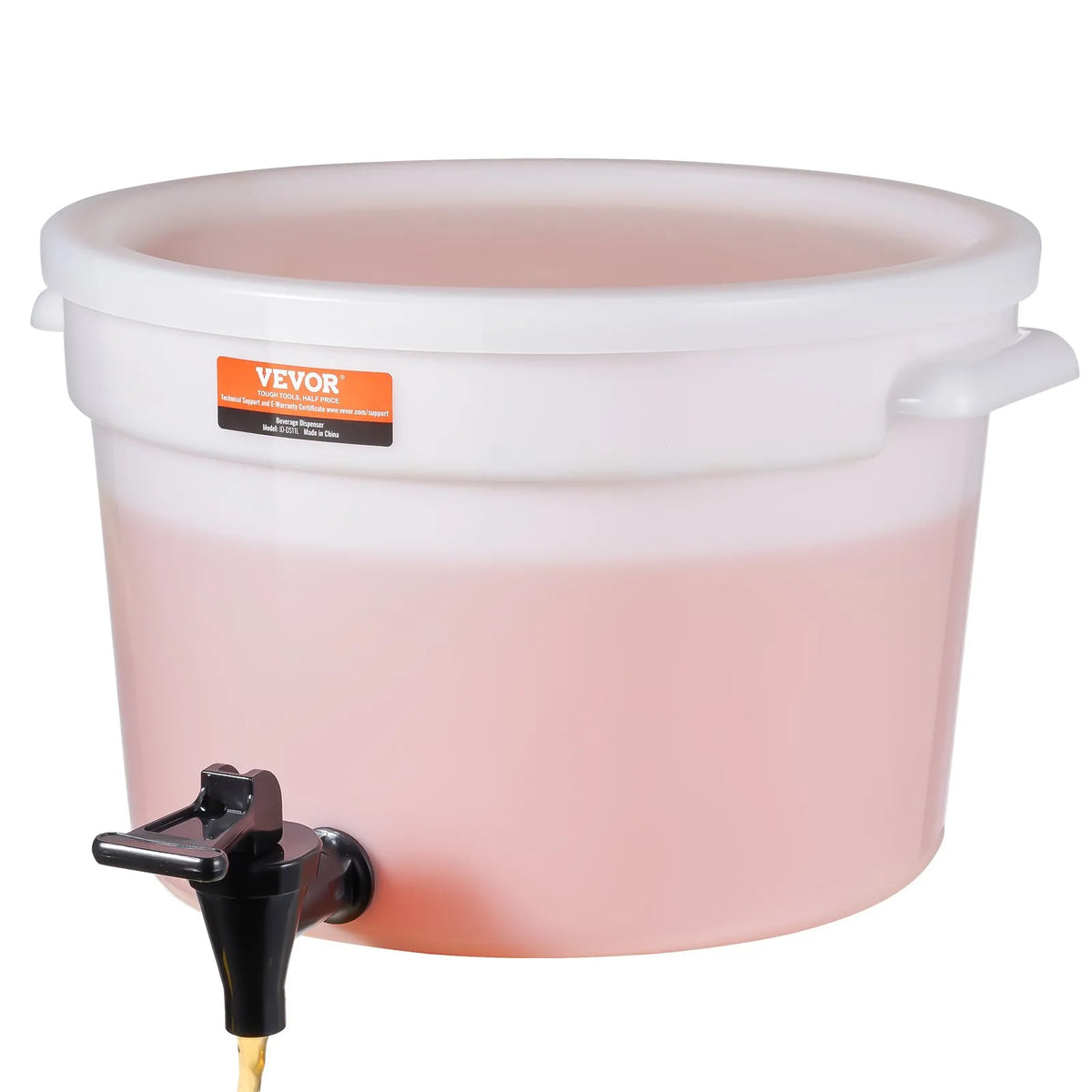 VEVOR plastic beverage dispenser 11.4 l with tap and lid, for iced tea, lemonade and water