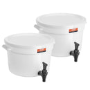 VEVOR dzērienu dozatori, 11,4 l plastmasas sulas dozatori ar krāniņu un vāku, piemēroti tējai, limonādei un ūdenim, restorāniem, viesnīcām un pasākumiem, 2 gab.