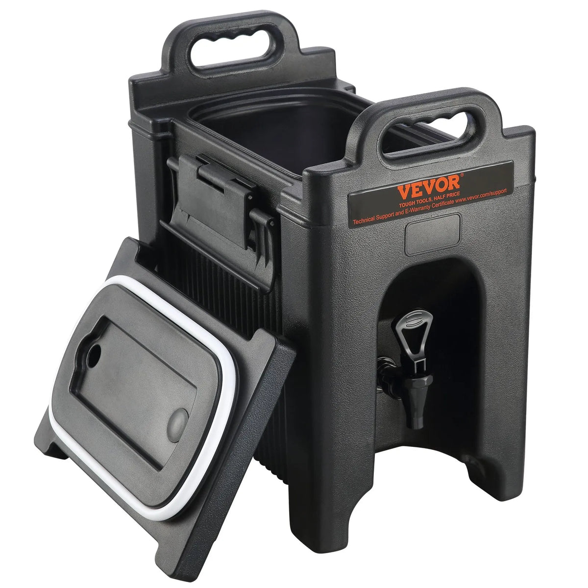 VEVOR Insulated Beverage Dispenser 9.5 l, LDPE with 23 mm PU Insulation and Two-Tap Valve