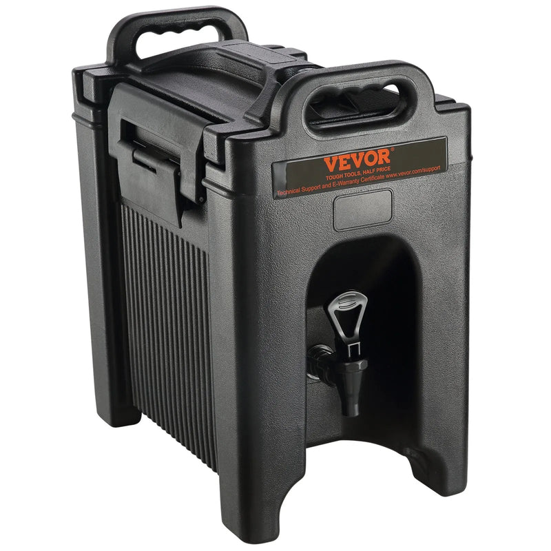VEVOR izolētais 9.5 L LDPE dzērienu dozators ar 23 mm PU izolāciju un divpakāpju krāna rokturi, karstajiem un aukstajiem dzērieniem restorāniem un dzērienu veikaliem
