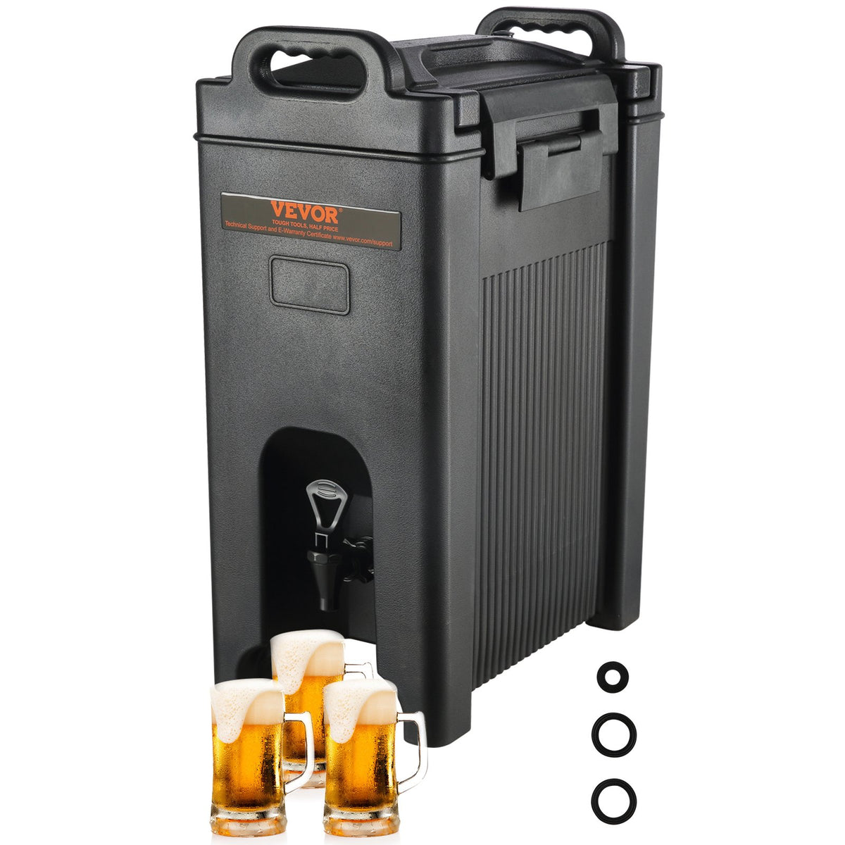 VEVOR Insulated Beverage Dispenser 19 l, LDPE with PU Insulation and Two-Tap System, for Hot and Cold Drinks