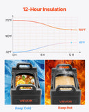 Izolēts dzērienu dozators 19 l, karsto un auksto dzērienu tvertne ar krānu un rokturi, pārtikas kvalitātes termoss tējai, kafijai un ūdenim kafejnīcās un restorānos, 2 gab., melns