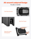 Izolēts dzērienu dozators 19 l, karsto un auksto dzērienu tvertne ar krānu un rokturi, pārtikas kvalitātes termoss tējai, kafijai un ūdenim kafejnīcās un restorānos, 2 gab., melns