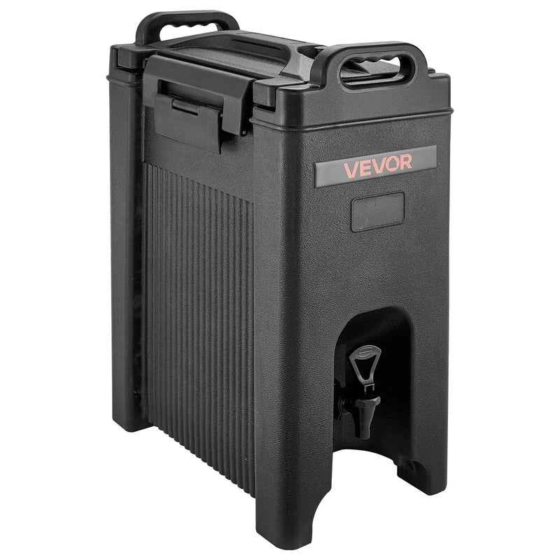 Izolēts dzērienu dozators 19 l, karsto un auksto dzērienu tvertne ar krānu un rokturi, pārtikas kvalitātes termoss tējai, kafijai un ūdenim kafejnīcās un restorānos, 2 gab., melns