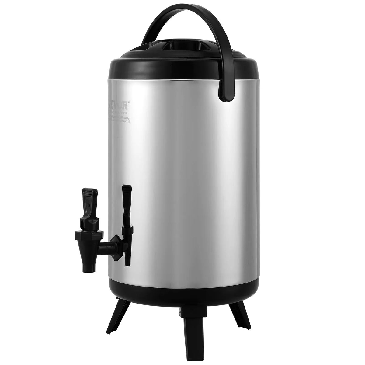 VEVOR Thermal Beverage Dispenser 7.6 L with Tap, Stainless Steel, Hot and Cold Drinks