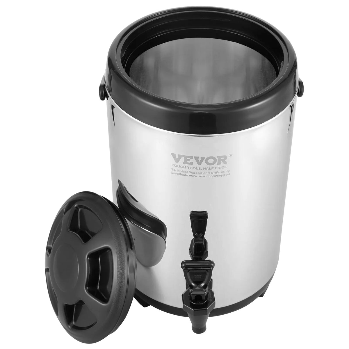 VEVOR Thermal Beverage Dispenser 7.6 L with Tap, Stainless Steel, Hot and Cold Drinks