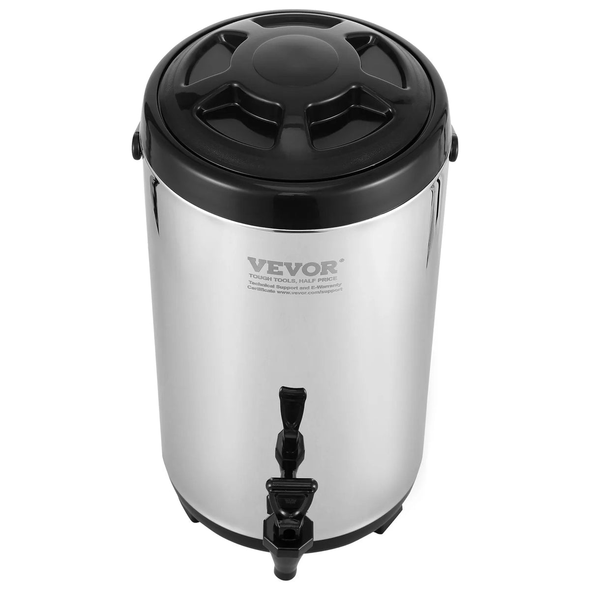 VEVOR Thermal Beverage Dispenser 9.2 l with Tap, Stainless Steel, Hot and Cold Drinks