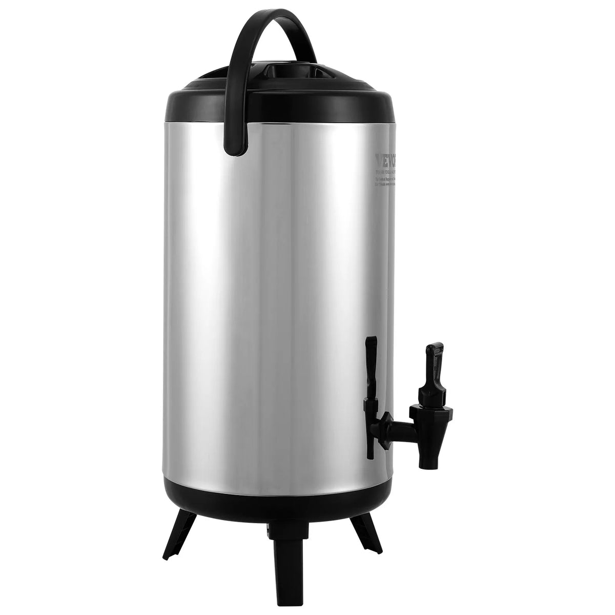 VEVOR Thermal Beverage Dispenser 9.2 l with Tap, Stainless Steel, Hot and Cold Drinks