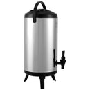 VEVOR nerūsējošā tērauda termo dzērienu dozators, 9,2 L izolēts karsto un auksto dzērienu trauks ar krānu, piemērots tējai, kafijai un ūdenim restorānos un dzērienu tirdzniecības vietās