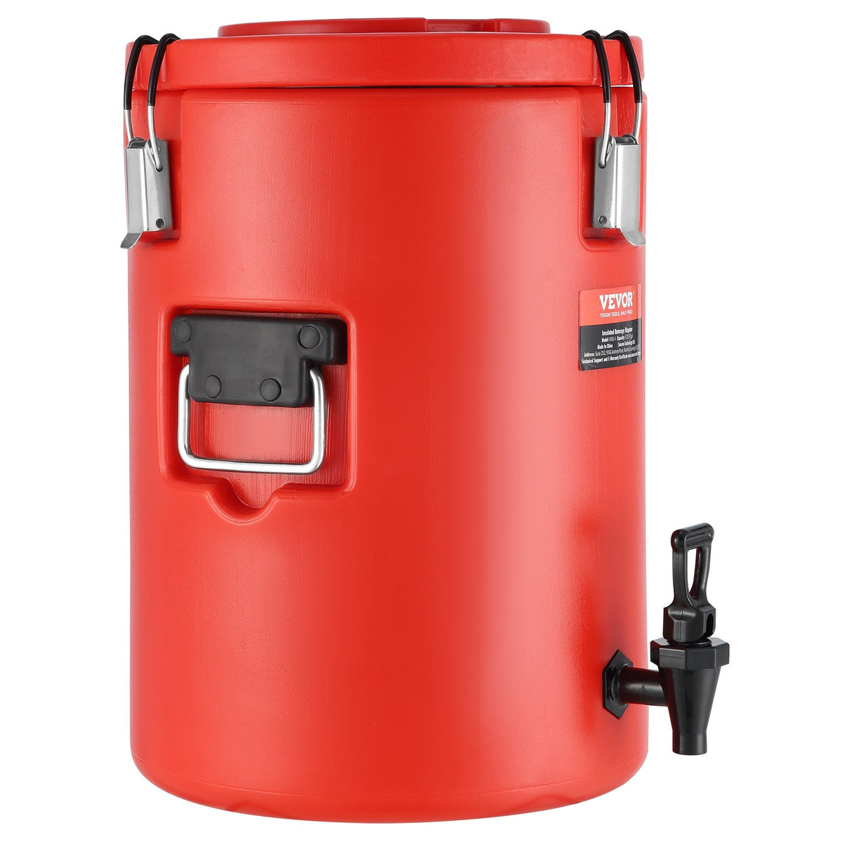VEVOR Thermal Beverage Dispenser 17.2 l with Tap, Stainless Steel, Hot and Cold Drinks