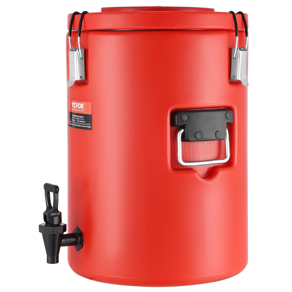 VEVOR Thermal Beverage Dispenser 17.2 l with Tap, Stainless Steel, Hot and Cold Drinks