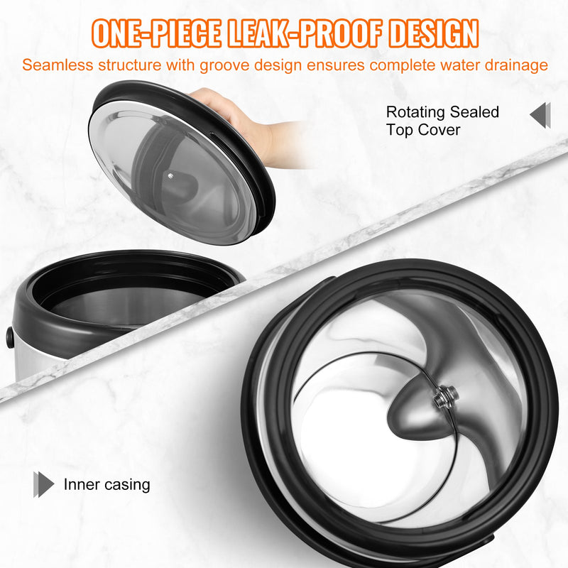 VEVOR Nerūsējošā Tērauda Izolēts Dzērienu Dispensers, 6 L, Karstajiem un Aukstajiem Dzērieniem ar Krānu