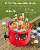 VEVOR izolētais dzērienu dozators, 8 L (2,2 gal) termo trauks karstiem un aukstiem dzērieniem ar krānu, pārtikas kvalitātes dzērienu konteiners ar 304 nerūsējošā tērauda iekšpusi, piemērots tējai, kafijai, restorāniem un āra pasākumiem